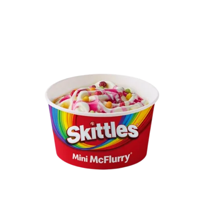 Skittles McFlurry mini at mcdonalds menu uk